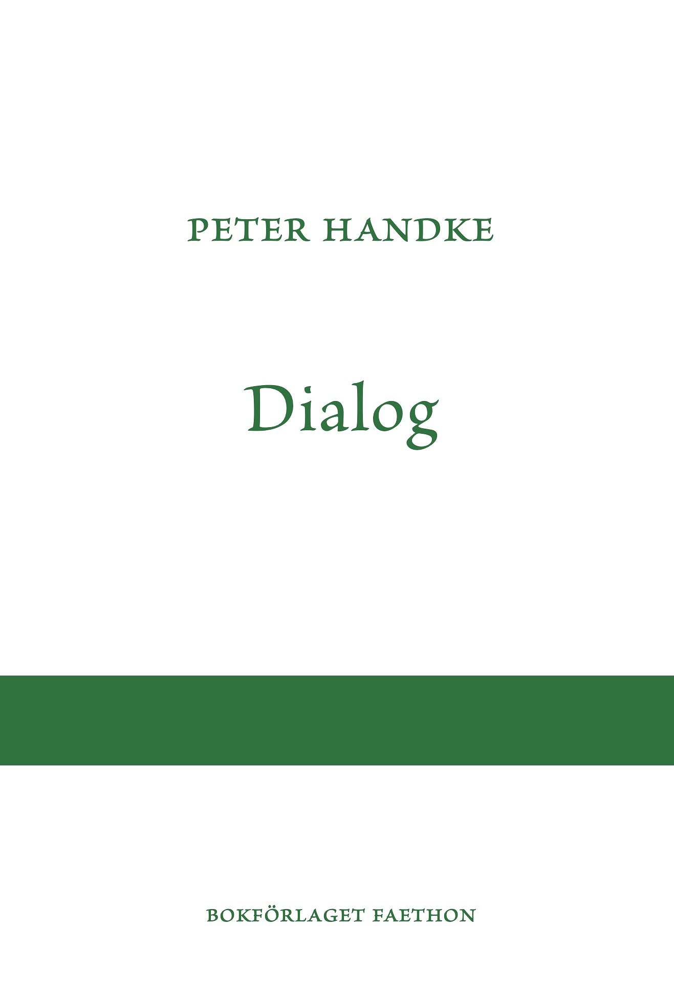 Peter Handke Dialog omslag