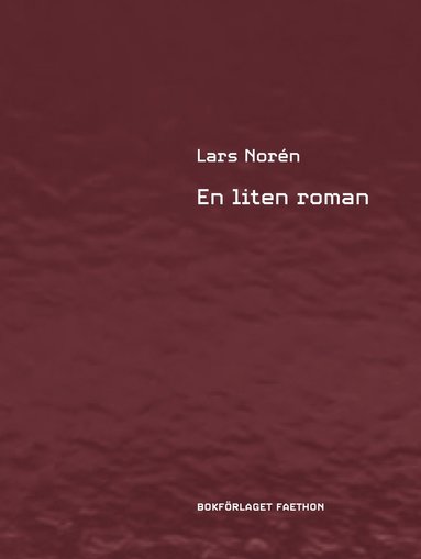 Omslag En liten roman, Lars Norén